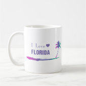 I Liebe Florida Farbige Lila Kaffeetasse (Links)