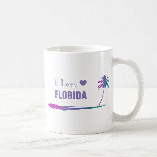 I Liebe Florida Farbige Lila Kaffeetasse (Rechts)