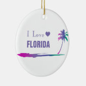 I Liebe Florida Farbige Lila Keramik Ornament (Rechts)