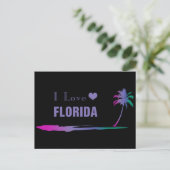 I Liebe Florida Farbige Lila Postkarte (Stehend Vorderseite)