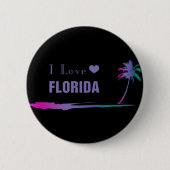 I Liebe Florida Farbige Lila Taste Button (Vorderseite)
