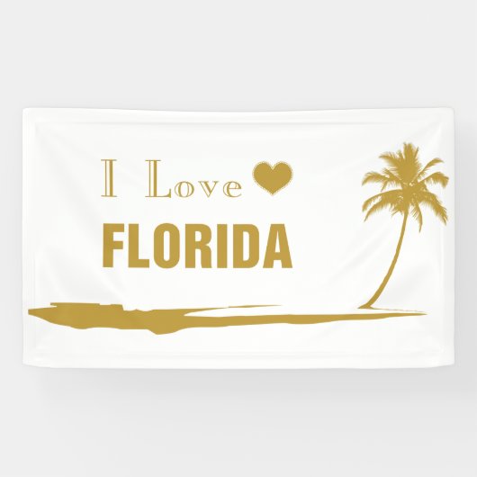 I Liebe Florida Gold Banner (Horizontal)