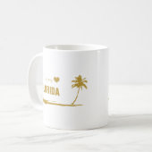 I Liebe Florida Gold Kaffeetasse (Vorderseite Links)
