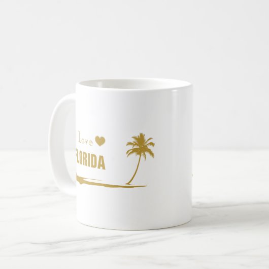 I Liebe Florida Gold Kaffeetasse (Vorderseite Links)