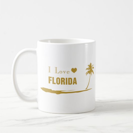 I Liebe Florida Gold Kaffeetasse (Links)