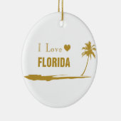 I Liebe Florida Gold Keramik Ornament (Rechts)
