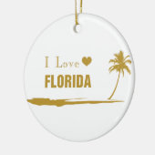 I Liebe Florida Gold Keramik Ornament (Links)