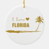 I Liebe Florida Gold Keramik Ornament (Hinten)