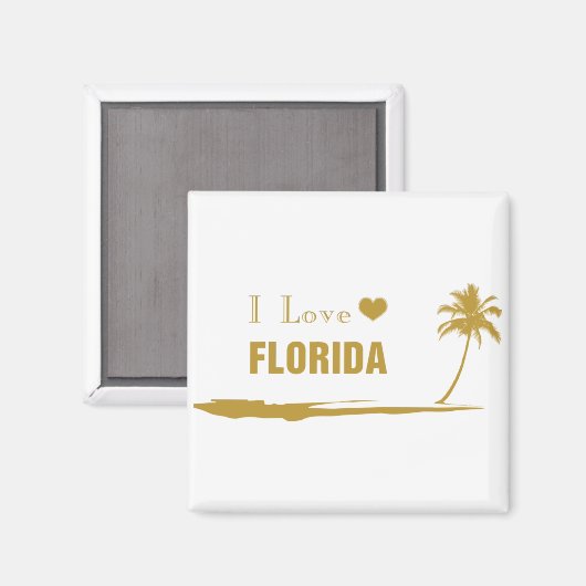 I Liebe Florida Gold Magnet (Vorderseite/Rückseite)