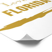I Liebe Florida Gold Poster (Ecke)