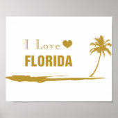 I Liebe Florida Gold Poster (Vorne)
