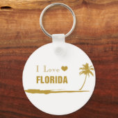 I Liebe Florida Gold Schlüsselanhänger (Vorderseite)