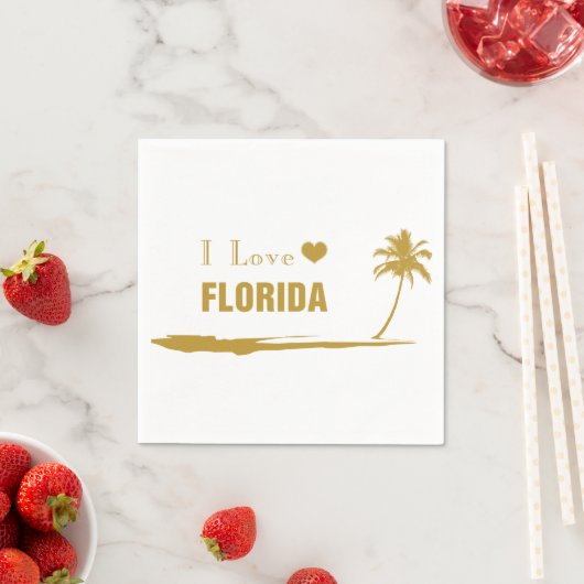 I Liebe Florida Gold Serviette (Beispiel)