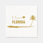 I Liebe Florida Gold Serviette (Vorderseite)