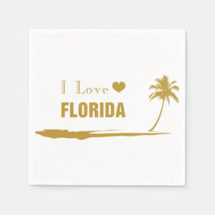I Liebe Florida Gold Serviette