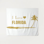 I Liebe Florida Gold Wandteppich (Vorderseite (Horizontal))