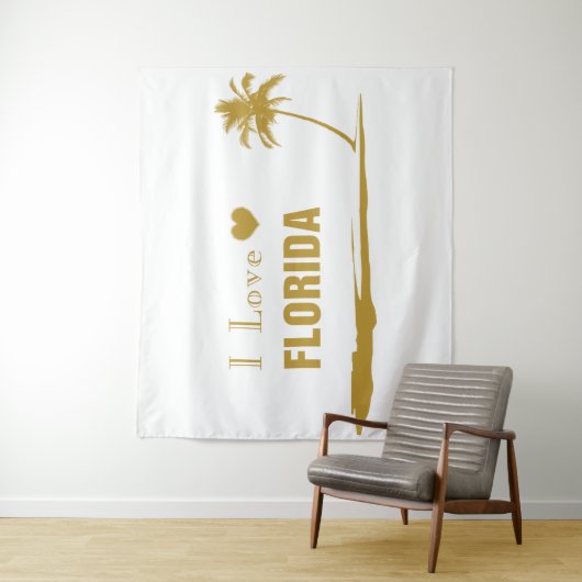 I Liebe Florida Gold Wandteppich (Beispiel)