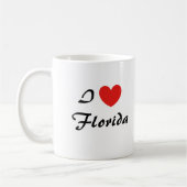 I Liebe Florida Herz Typografie Kaffeezubereitung  Kaffeetasse (Links)