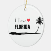 I Liebe Florida Keramik Ornament (Links)