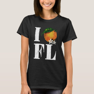 I Liebe Florida Orange Frucht Staaten Amerikanisch T-Shirt