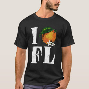 I Liebe Florida Orange Frucht Staaten Amerikanisch T-Shirt