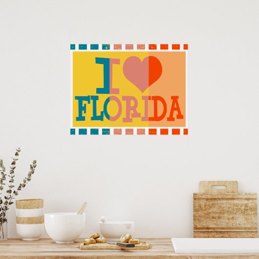 I Liebe Florida - Pop art Poster (Küche)