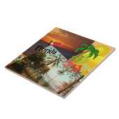 I Liebe Florida, populäres tropisches Design, Fliese (Seite)