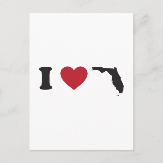 I Liebe Florida Postkarte (Vorderseite)