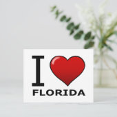 I LIEBE FLORIDA POSTKARTE (Stehend Vorderseite)