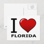 I LIEBE FLORIDA POSTKARTE (Vorne/Hinten)