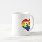 I Liebe Florida Rainbow Heart Kaffeetasse (VorderseiteRechts)