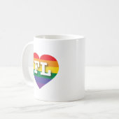 I Liebe Florida Rainbow Heart Kaffeetasse (Vorderseite Links)