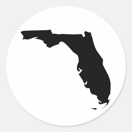 I Liebe Florida Runder Aufkleber (Vorderseite)