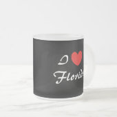 I Liebe Florida Typografie Mattierte Kaffee Tasse (VorderseiteRechts)