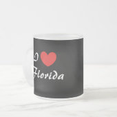 I Liebe Florida Typografie Mattierte Kaffee Tasse (Vorderseite Links)