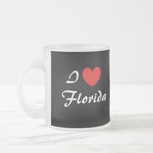 I Liebe Florida Typografie Mattierte Kaffee Tasse (Links)