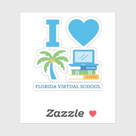 I Liebe Florida Virtual School Aufkleber (Blatt)