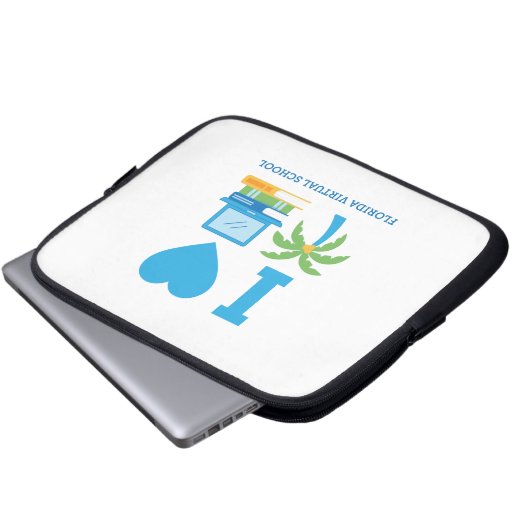 I Liebe Florida Virtual School Laptop Sleeve (Vorne Knopf)