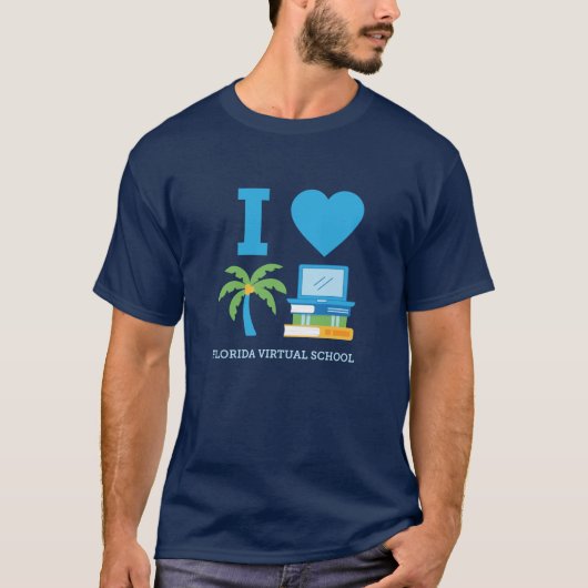 I Liebe Florida Virtual School, Navy T - Shirt (Vorderseite)