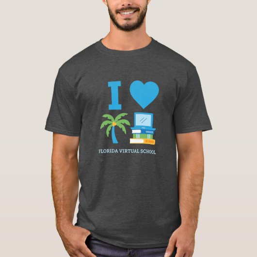 I Liebe Florida Virtual School, T - Shirt Charcoal (Vorderseite)