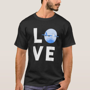 I Liebe Flug T Shirt Sonniges Niedliches Flugzeug