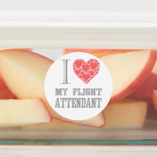I Liebe Flugbegleiter Etiketten (Befestigt)