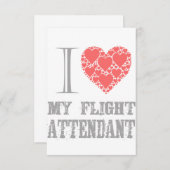 I Liebe Fluggäste Dankeskarte (Vorne/Hinten)