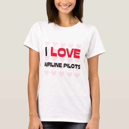 I LIEBE-FLUGLINIEN-PILOTEN T-Shirt (Vorderseite)