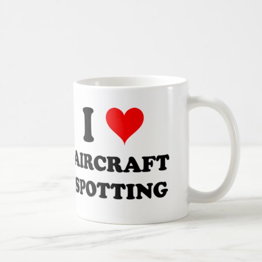 I Liebe-Flugzeug-Aufdeckung Kaffeetasse (Rechts)