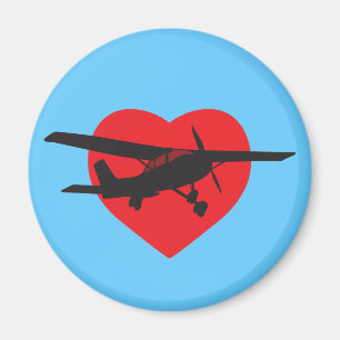 I Liebe-Flugzeuge Magnet