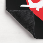 I Liebe-Flugzeuge Mousepad (Ecke)