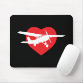I Liebe-Flugzeuge Mousepad (Mit Mouse)
