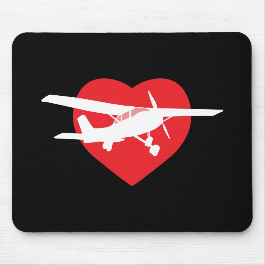 I Liebe-Flugzeuge Mousepad (Vorne)