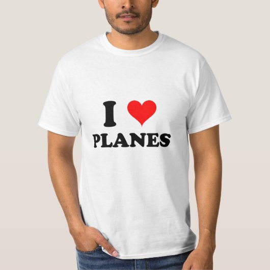 I Liebe-Flugzeuge T-Shirt (Vorderseite)